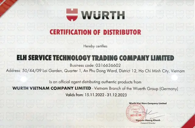 Certification of Distributor