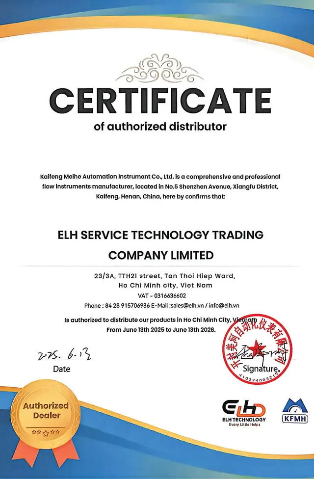 Certificate of Authorized Distributor