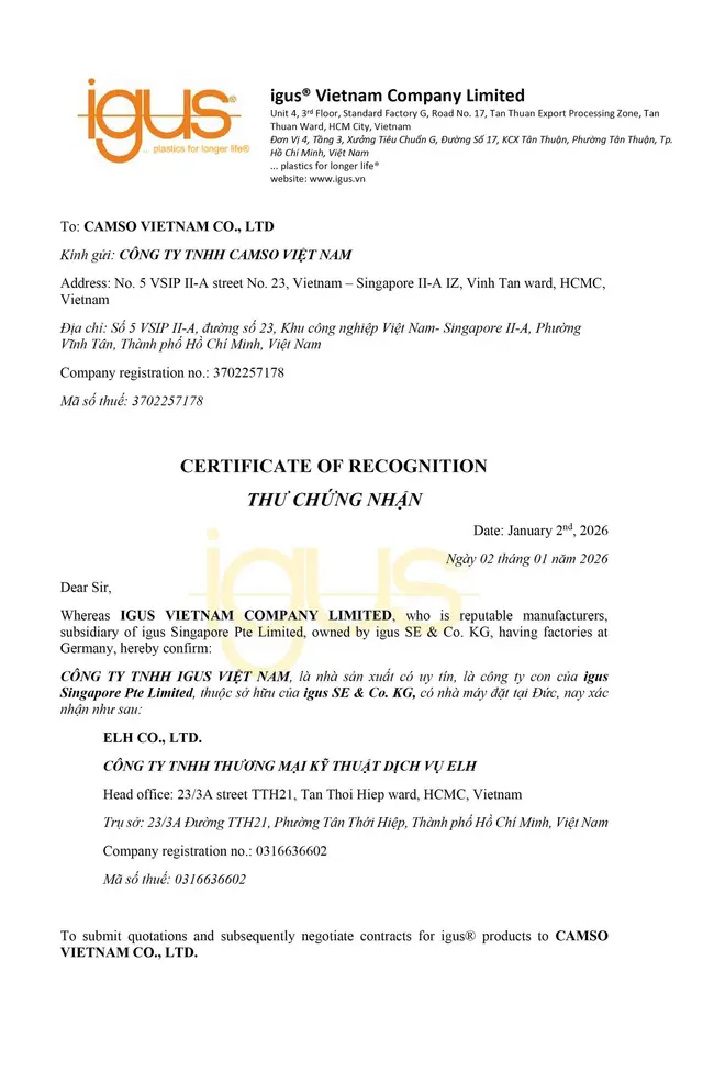 Certificate of Recognition